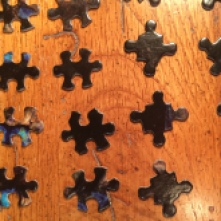 Puzzle pieces separated