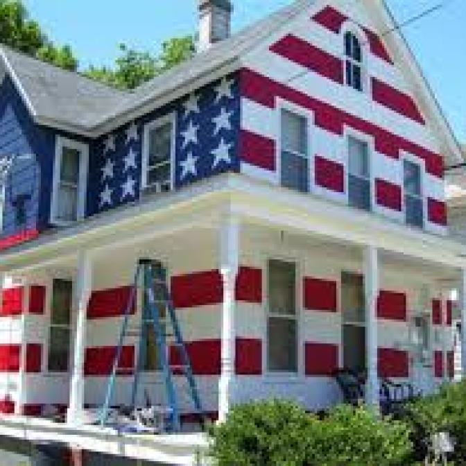 Patriotic homeowners